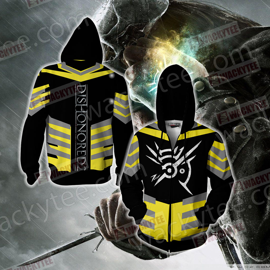 Dishonored - Outsider's Mark Unisex Zip Up Hoodie Jacket 4XL