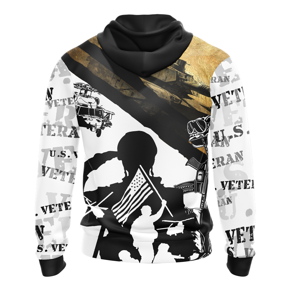 US Army Veteran T-shirt Zip Hoodie Hawaiian shirt