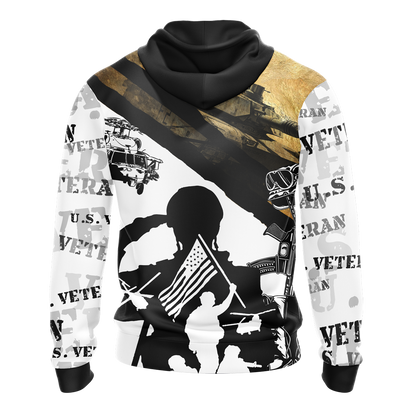 US Army Veteran T-shirt Zip Hoodie Hawaiian shirt