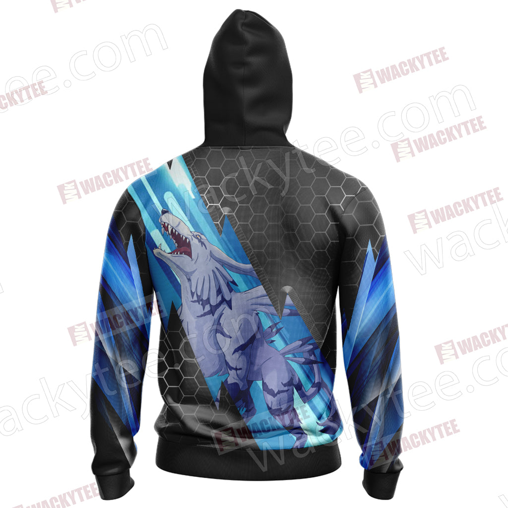 Digimon - Garurumon New Unisex Zip Up Hoodie Jacket