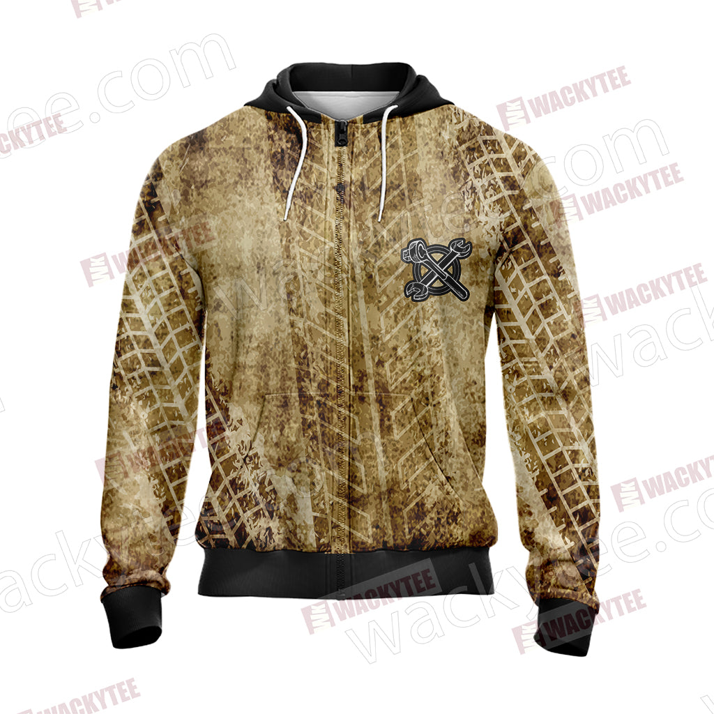 Custom Vintage Special Motorcycle Unisex Zip Up Hoodie Jacket