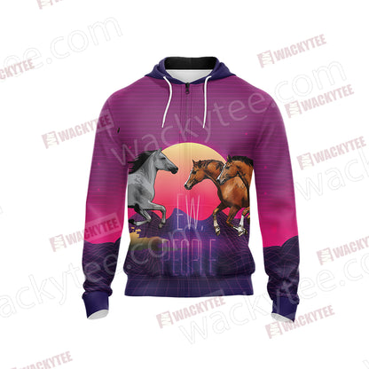 Horse Ew People Unisex Zip Up Hoodie