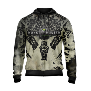 Monster Hunter World Logo Unisex Zip Up Hoodie