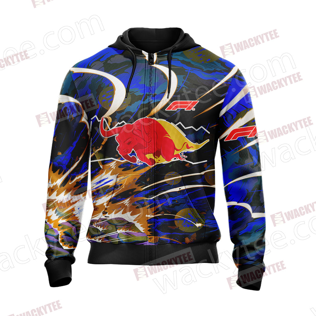 Redbull F1(Formula) Unisex Zip Up Hoodie