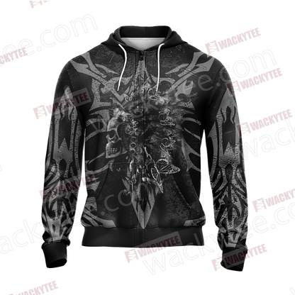 Skull Man Zip Up Hoodie