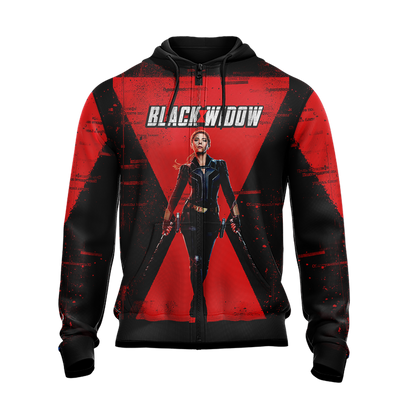 Black Widow 2020 New Unisex Zip Up Hoodie