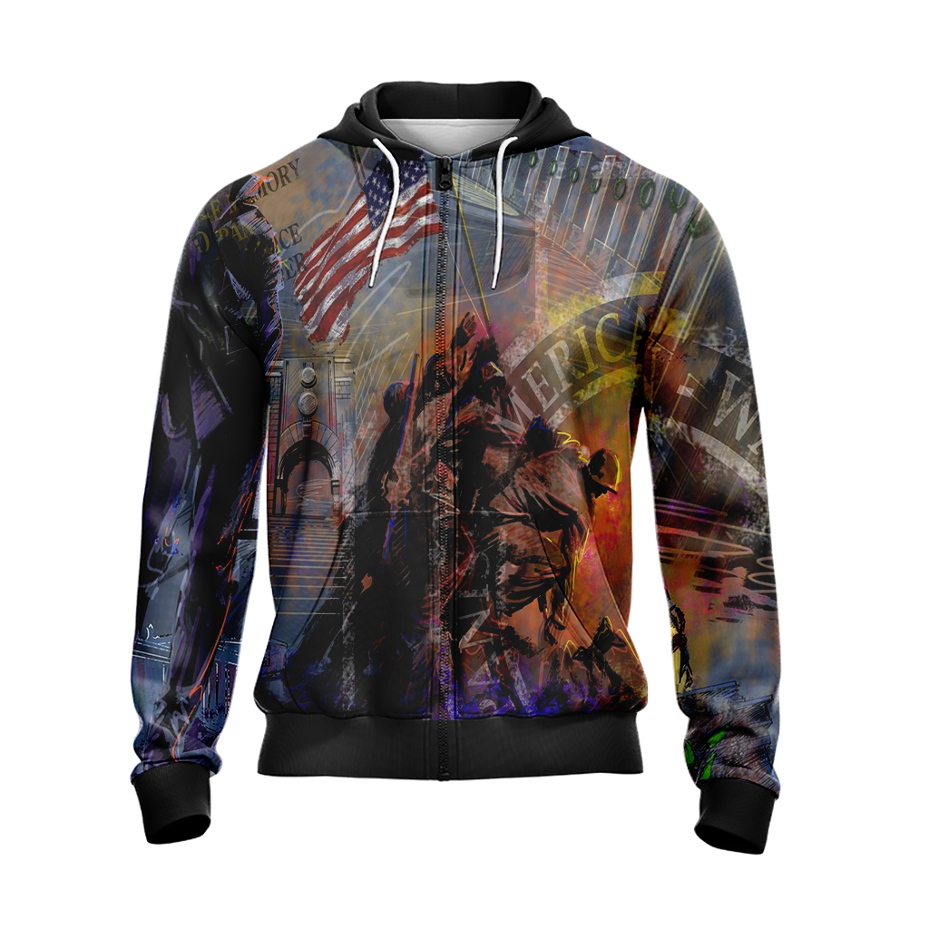 Department Of Veterans Affairs US Of America Unisex Zip Up Hoodie