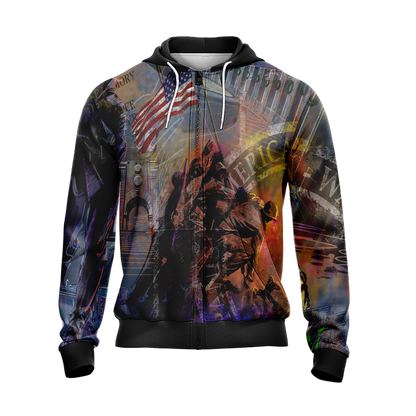 Department Of Veterans Affairs US Of America Unisex Zip Up Hoodie