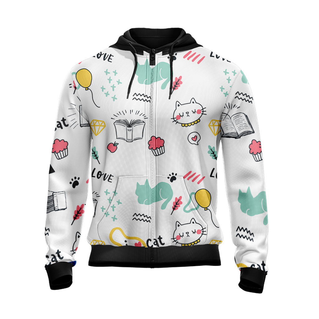 I'm Sorry I Only Date Fictional Characters Cats Anime Unisex Zip Up Hoodie