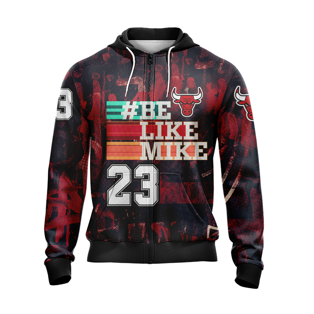 Hash Tag Be Like Mike 23 Unisex Zip Up Hoodie