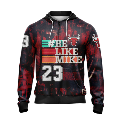 Hash Tag Be Like Mike 23 Unisex Zip Up Hoodie