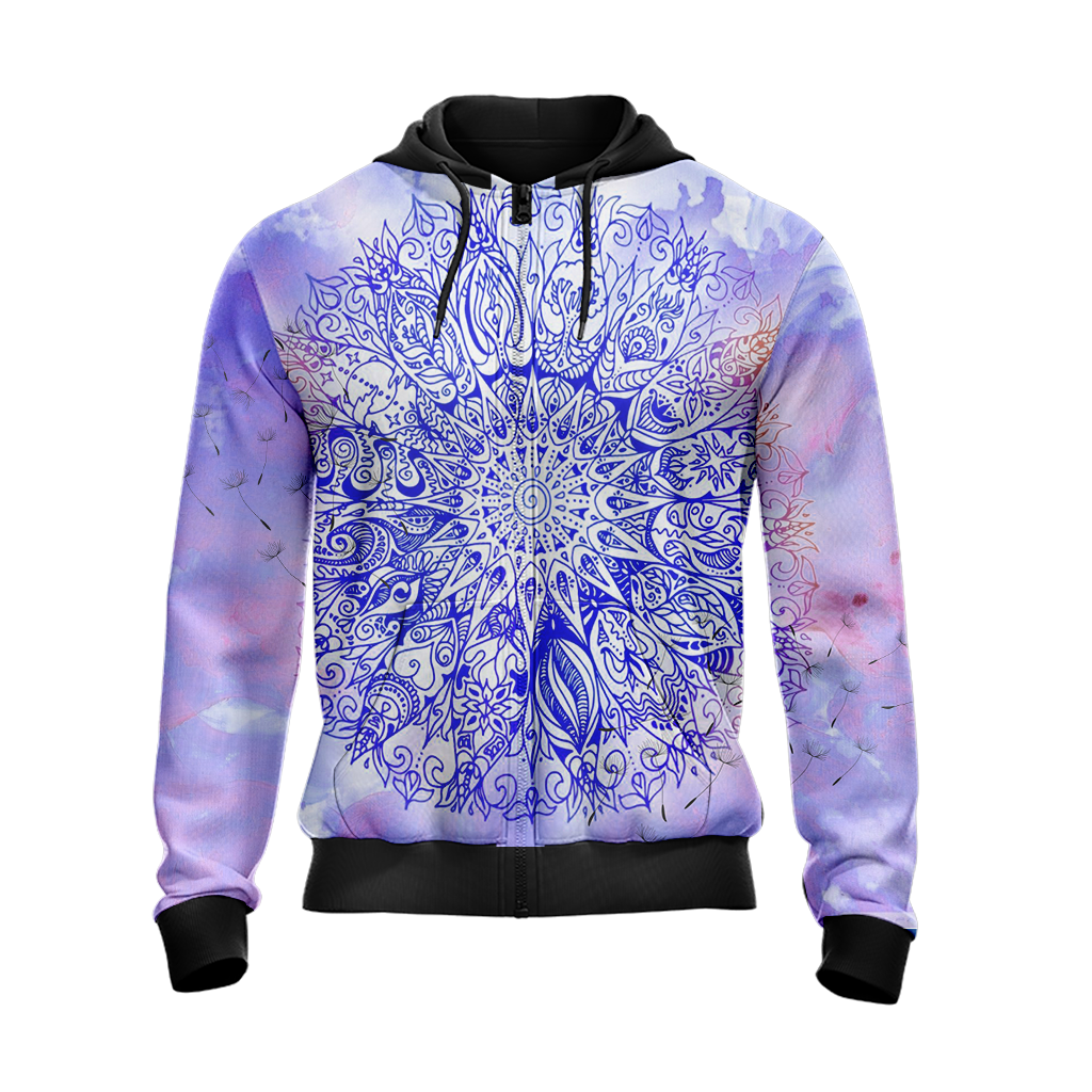 Yoga Just Breath Unisex Zip Up Hoodie
