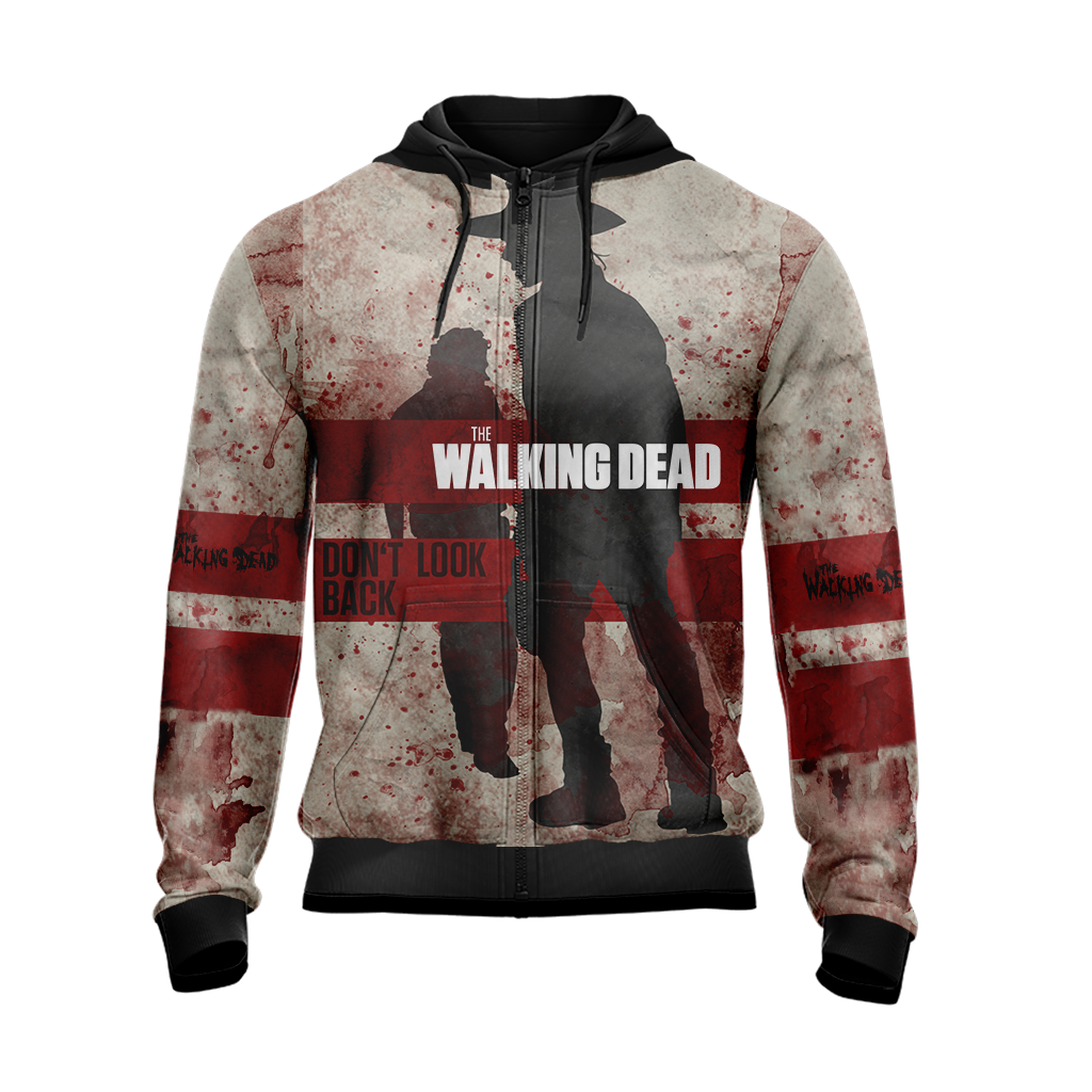 The Walking Dead Rick And Carl Grimes New 3D Zip Up Hoodie