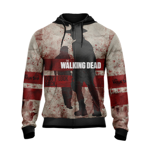 The Walking Dead Rick And Carl Grimes New 3D Zip Up Hoodie