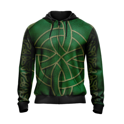 Irish Saint Patricks Day Unisex Zip Up Hoodie