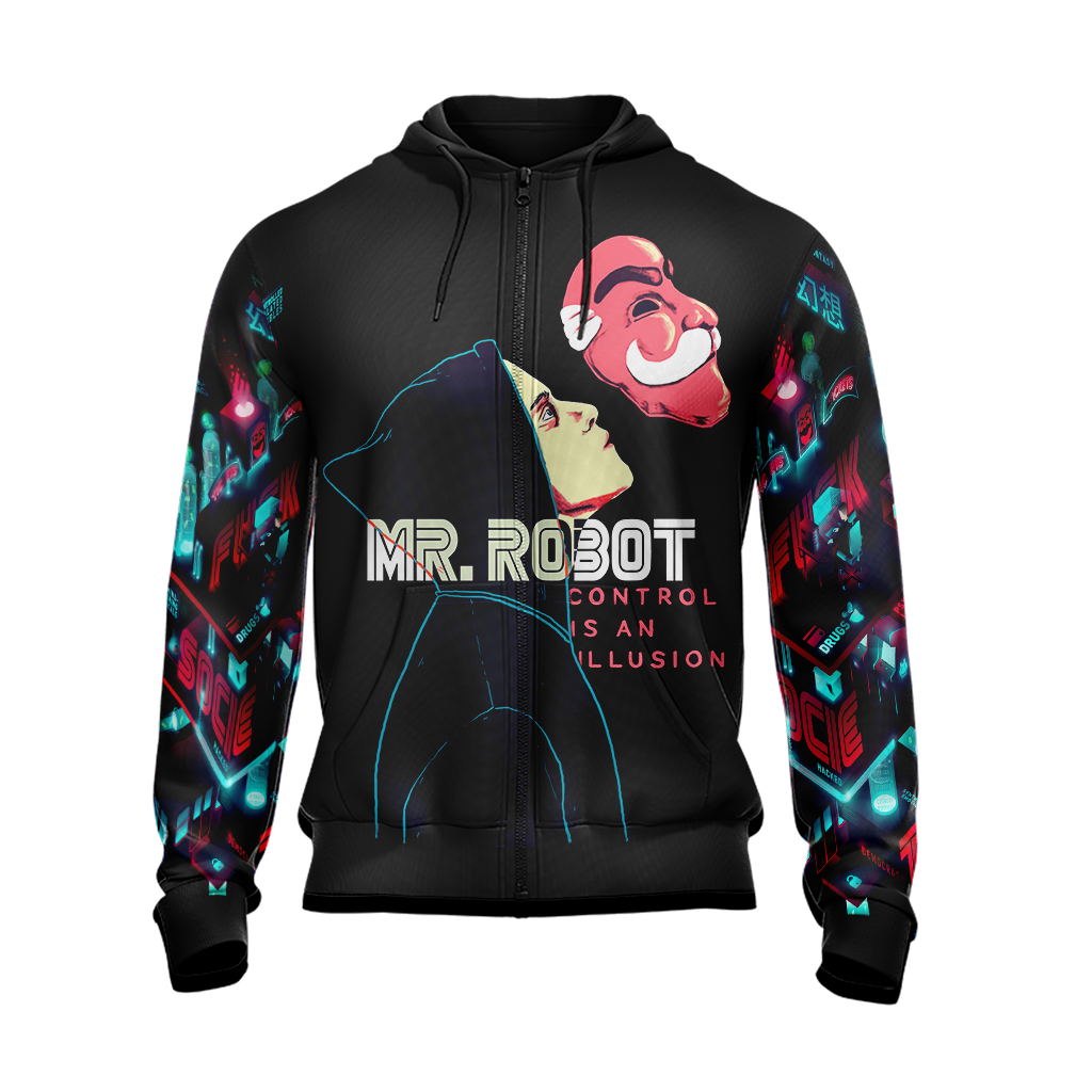 Mr Robot Unisex Zip Up Hoodie