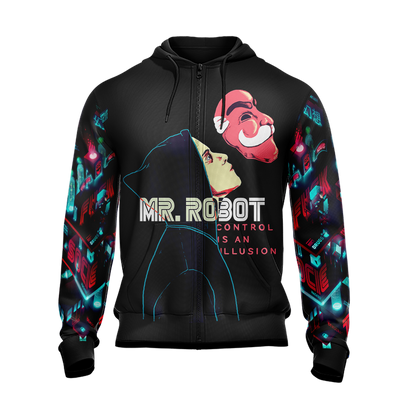 Mr Robot Unisex Zip Up Hoodie