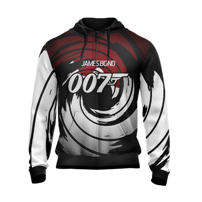 James Bond 007 Unisex Zip Up Hoodie