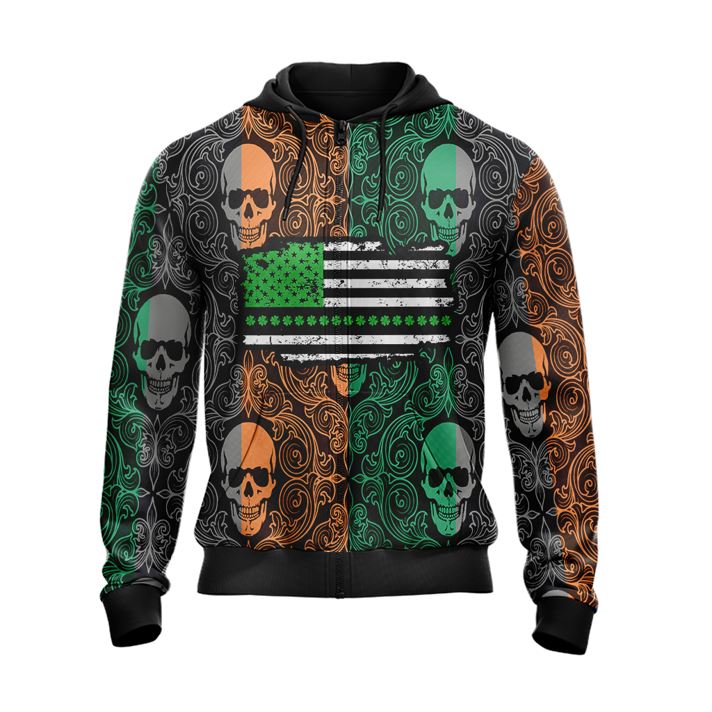 Sons Of Ireland American Chapter Happy Saint Patrick's Day Zip Up Hoodie