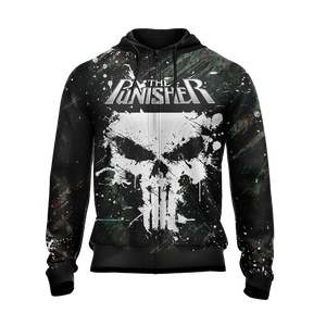 The Punisher New Look Unisex Zip Up Hoodie