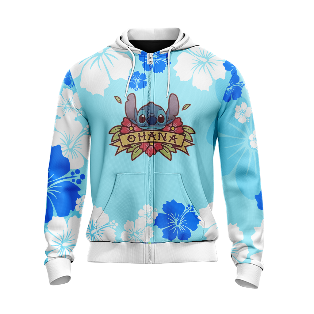 Ohana Stitch Unisex Zip Up Hoodie
