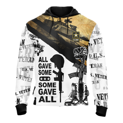 US Army Veteran T-shirt Zip Hoodie Hawaiian shirt