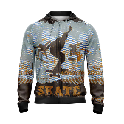 Skateboarding New Style Unisex Zip Up Hoodie
