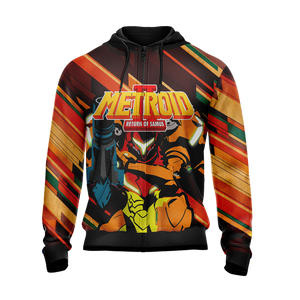 Metroid 2 - Samus Unisex Zip Up Hoodie