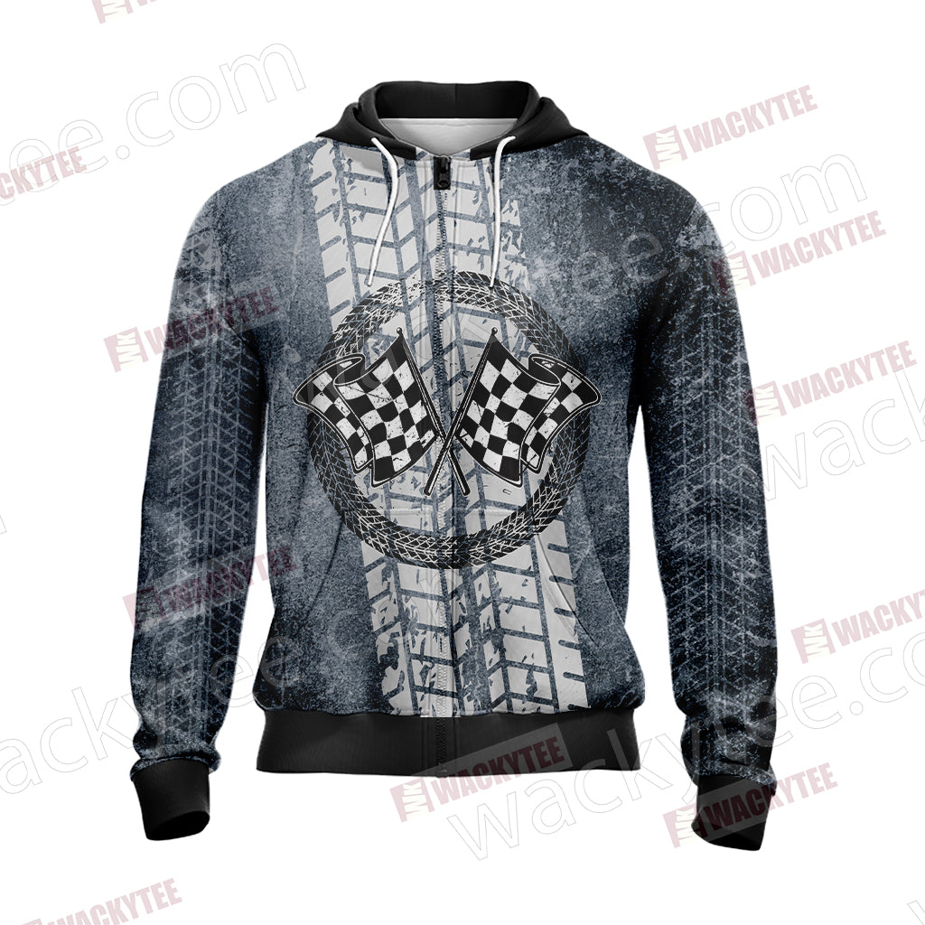 Biker Sons Of Freedom Devorced Chapter Unisex Zip Up Hoodie Jacket