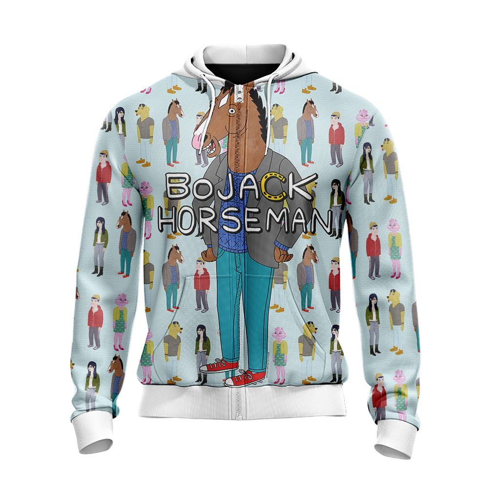 Bojack Horseman New Style Unisex Zip Up Hoodie