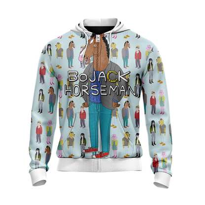 Bojack Horseman New Style Unisex Zip Up Hoodie