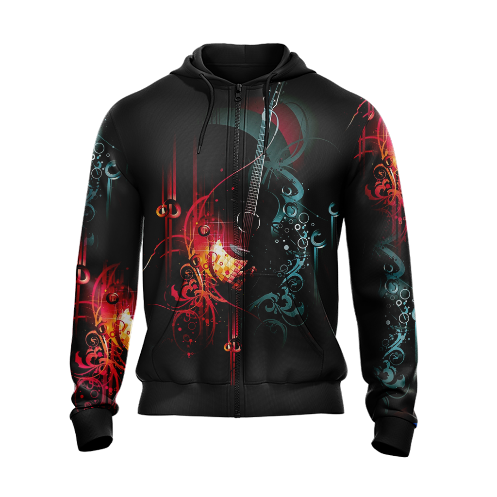 Guitar Music Doesn't Lie If There Is Something Be Changed In This World Then It Can Only Happen Through Music Unisex Zip Up Hoodie
