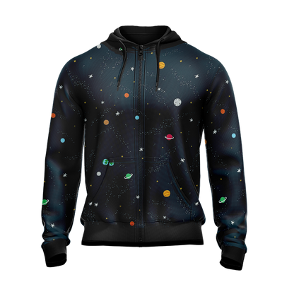 LGBT Rainbow Galaxy Sky Unisex Zip Up Hoodie