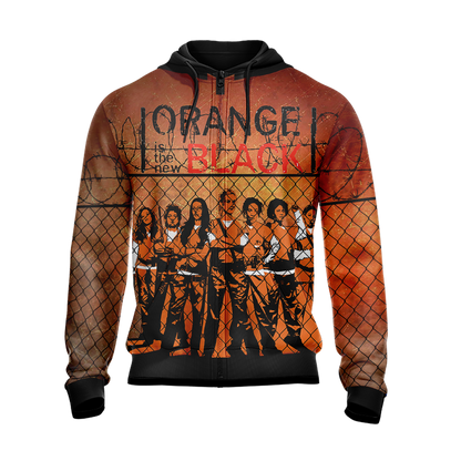 Orange Is the New Black New Style Unisex Zip Up Hoodie