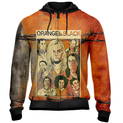 Orange is the new black Unisex Zip Up Hoodie