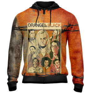 Orange is the new black Unisex Zip Up Hoodie