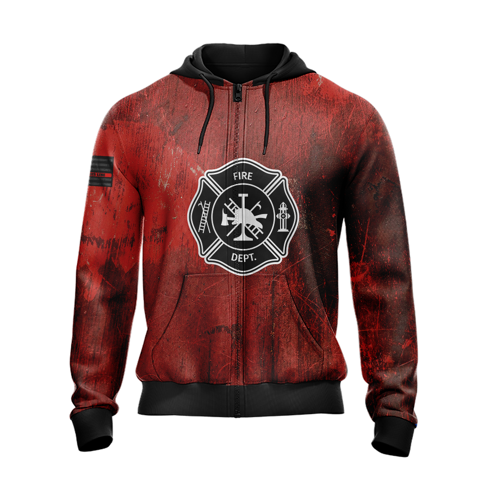 Firefighter New Unisex Zip Up Hoodie