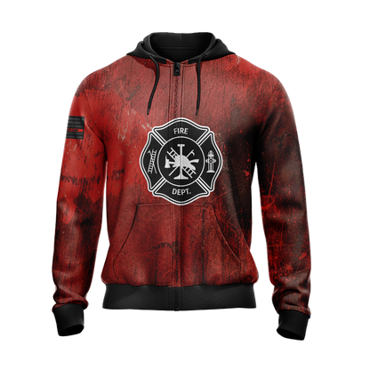 Firefighter New Unisex Zip Up Hoodie