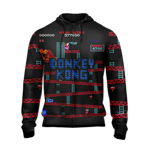 Donkey Kong New Game Unisex Zip Up Hoodie Jacket