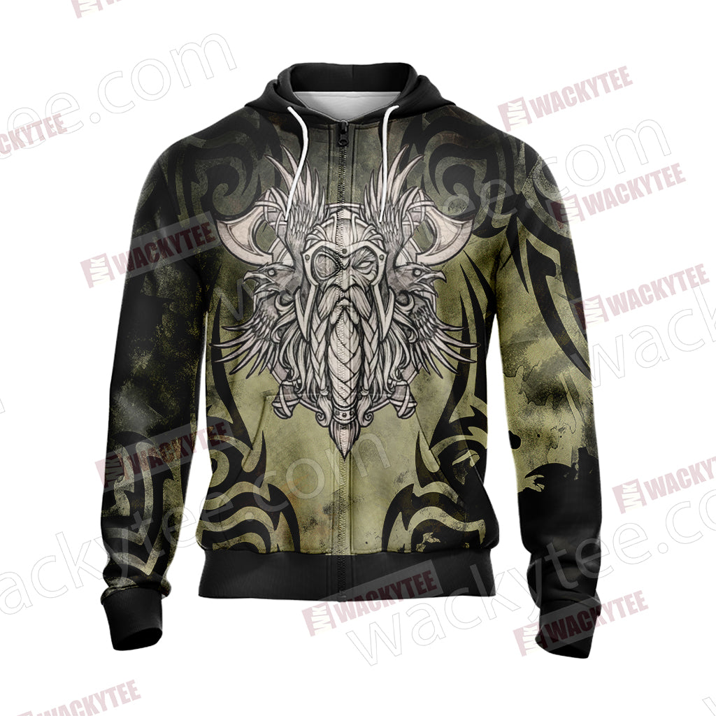 Odin New Unisex Zip Up Hoodie Jacket