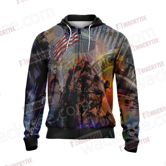 Department Of Veterans Affairs US Of America Unisex Zip Up Hoodie Jacket