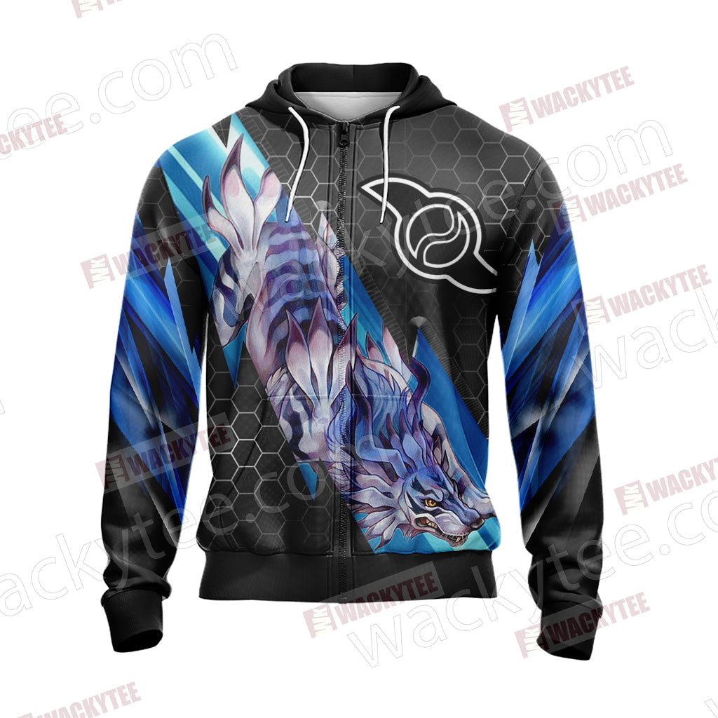 Digimon - Garurumon New Unisex Zip Up Hoodie Jacket