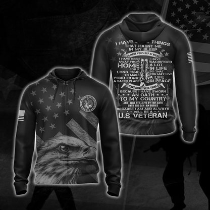 Because I Am And Always Will Be US Veteran T-shirt Zip Hoodie Pullover Hoodie Zip Hoodie