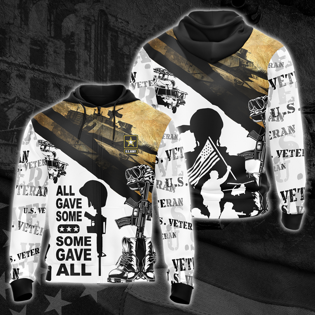 US Army Veteran T-shirt Zip Hoodie Hawaiian shirt Zip Hoodie