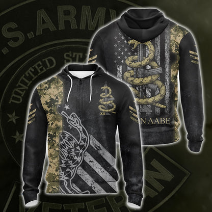 Molon Labe Come And Take Them Unisex 3D Zip Up Hoodie
