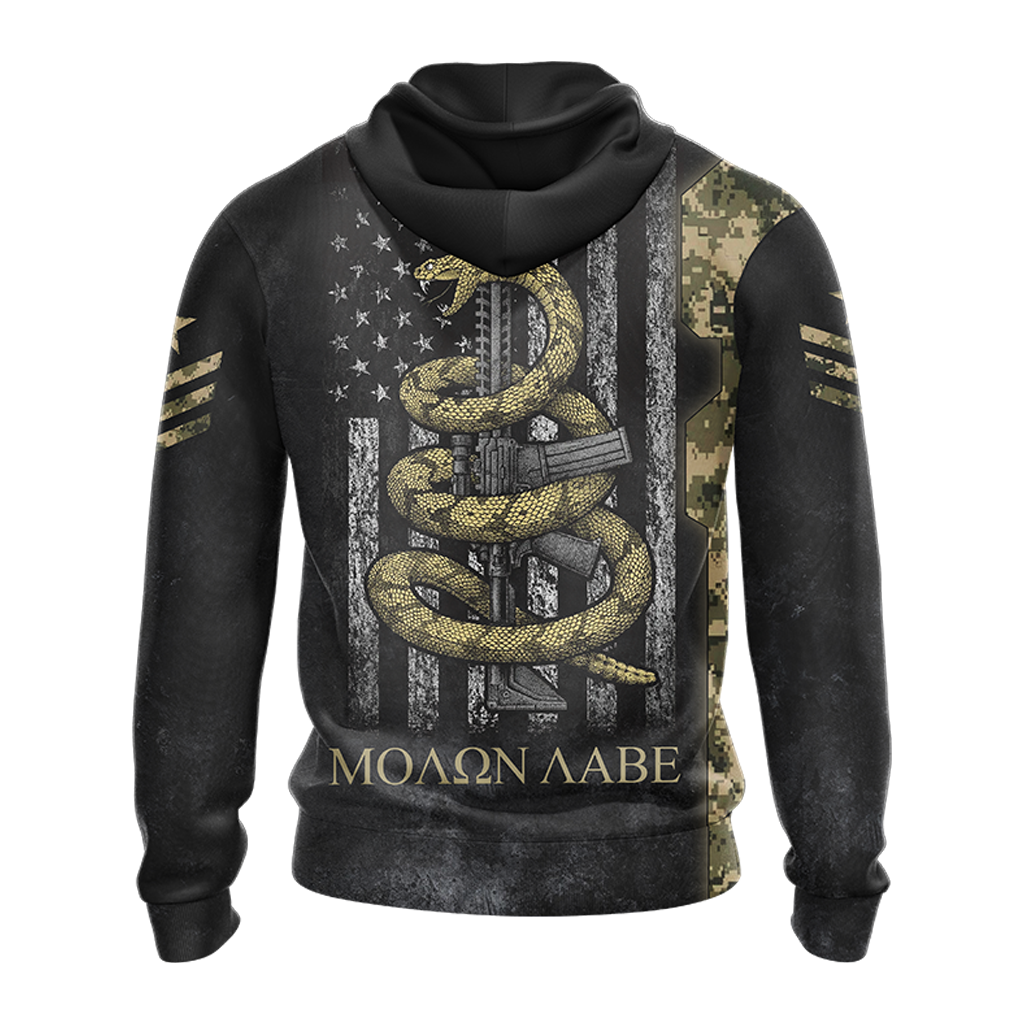 Molon Labe Come And Take Them Unisex 3D Zip Up Hoodie
