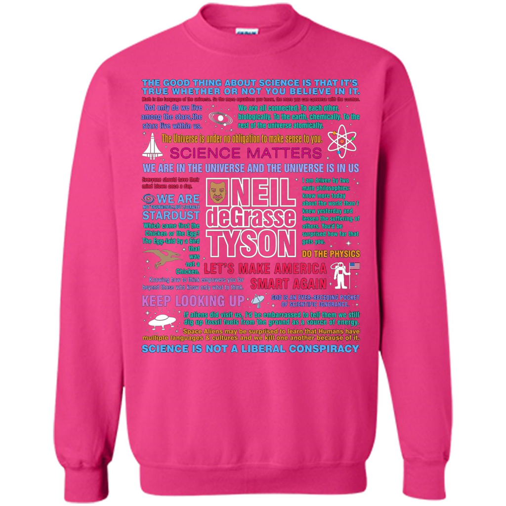 Neil deGrasse Tyson NDT Quotes T-Shirt Let's Make America Smart Again T-shirt Heliconia