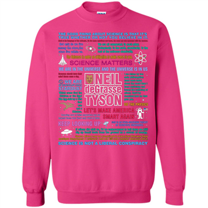 Neil deGrasse Tyson NDT Quotes T-Shirt Let's Make America Smart Again T-shirt Heliconia