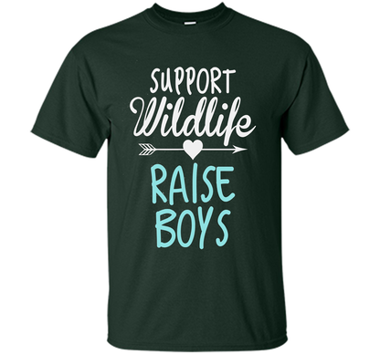 Support Wildlife Raise Boys T-shirt Forest Green