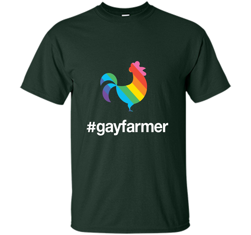 Hashtag Gay Farmer Pride Chicken T-Shirt t-shirt Forest Green